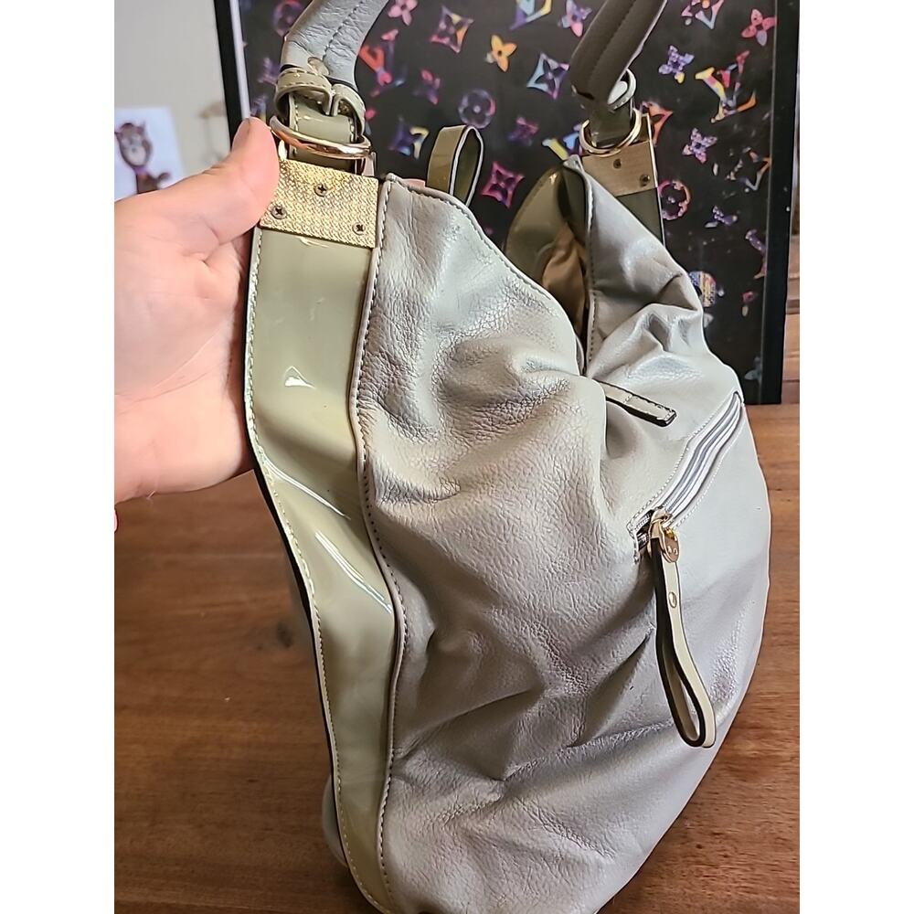 Gussaci Shoulder Handbag Gray Faux Leather - Picture 8 of 16